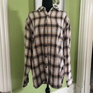 Neutral tone earthy South Pole flannel